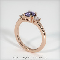 0.74 Ct. Sapphire Ring, 18K Rose Gold 2