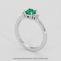 0.45 Ct. Emerald Ring, Silver 2