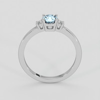 0.44 Ct. Blue Aquamarine Ring, Silver 3