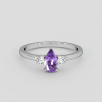 1.05 Ct. Purple Sapphire Ring, Silver 1