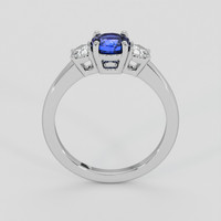 1.00 Ct. Blue Sapphire Ring, Silver 3