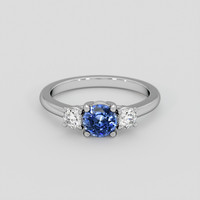 0.71 Ct. Blue Sapphire Ring, Silver 1