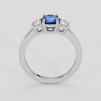 0.71 Ct. Blue Sapphire Ring, Silver 3