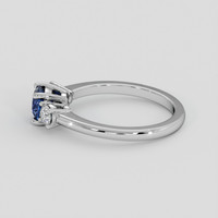 0.71 Ct. Blue Sapphire Ring, Silver 4