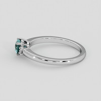 1.01 Ct. Greenish Blue Sapphire Ring, Silver 4