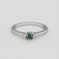 0.37 Ct. Green Sapphire Ring, Silver 1