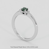 0.37 Ct. Green Sapphire Ring, Silver 2