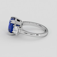 5.16 Ct. Blue Sapphire Ring, 10K White Gold 4