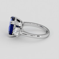 5.44 Ct. Blue Sapphire Ring, 10K White Gold 4