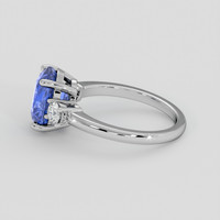 3.65 Ct. Blue Sapphire Ring, 10K White Gold 4