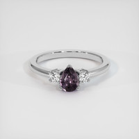 0.66 Ct. Purple Sapphire Ring, 10K White Gold 1
