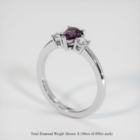 0.66 Ct. Purple Sapphire Ring, 10K White Gold 2