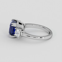 5.69 Ct. Blue Sapphire Ring, 14K White Gold 4