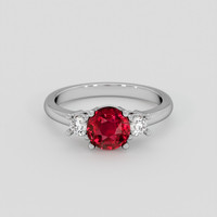 1.42 Ct. Ruby Ring, 14K White Gold 1