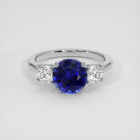 2.80 Ct. Blue Sapphire Ring, 14K White Gold 1