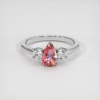 1.03 Ct. Sapphire Ring, 14K White Gold 1