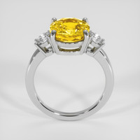 5.10 Ct. Yellow Sapphire Ring, 14K White Gold 3