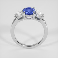 2.00 Ct. Blue Sapphire Ring, 14K White Gold 3