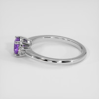 0.87 Ct. Purple Sapphire Ring, 14K White Gold 4