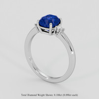 3.49 Ct. Color Change Sapphire Ring, 14K White Gold 2