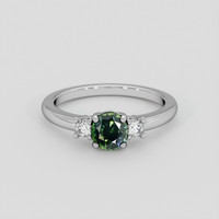 1.19 Ct. Green Sapphire Ring, 14K White Gold 1
