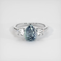 2.41 Ct. Sapphire Ring, 14K White Gold 1