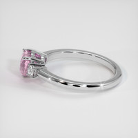 1.60 Ct. Pink Sapphire Ring, 14K White Gold 4