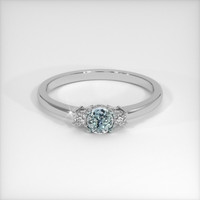 0.64 Ct. Sapphire Ring, 14K White Gold 1