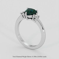 1.65 Ct. Bluish Green Sapphire Ring, 14K White Gold 2