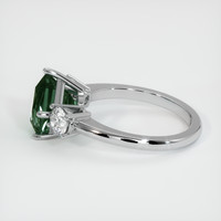 3.44 Ct. Bluish Green Sapphire Ring, 14K White Gold 4