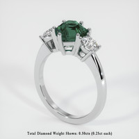 2.44 Ct. Sapphire Ring, 14K White Gold 2