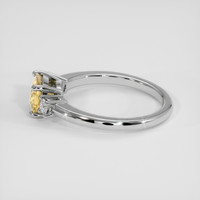 1.45 Ct. Orangish Yellow Sapphire Ring, 14K White Gold 4