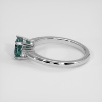 1.71 Ct. Bluish Green Sapphire Ring, 14K White Gold 4