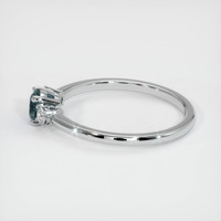 0.64 Ct. Sapphire Ring, 14K White Gold 4
