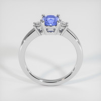 0.67 Ct. Blue Sapphire Ring, 18K White Gold 3