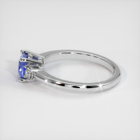 0.67 Ct. Blue Sapphire Ring, 18K White Gold 4