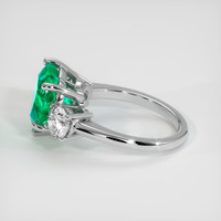 3.10 Ct. Emerald Ring, 18K White Gold 4