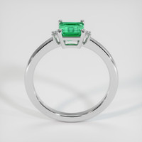 0.78 Ct. Emerald Ring, 18K White Gold 3