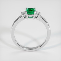 0.57 Ct. Emerald Ring, 18K White Gold 3