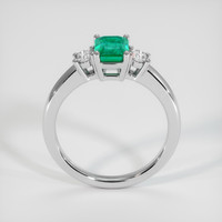 0.90 Ct. Emerald Ring, 18K White Gold 3