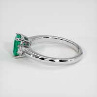 0.90 Ct. Emerald Ring, 18K White Gold 4