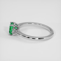 0.69 Ct. Emerald Ring, 18K White Gold 4