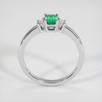 0.32 Ct. Emerald Ring, 18K White Gold 3