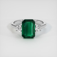 3.37 Ct. Emerald Ring, 18K White Gold 1