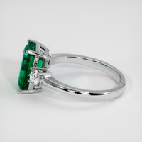 3.37 Ct. Emerald Ring, 18K White Gold 4