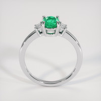 0.74 Ct. Emerald Ring, 18K White Gold 3