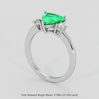 1.88 Ct. Emerald Ring, 18K White Gold 2