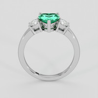 1.06 Ct. Emerald Ring, 18K White Gold 3