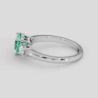 1.06 Ct. Emerald Ring, 18K White Gold 4