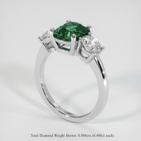 1.53 Ct. Gemstone Ring, 18K White Gold 2